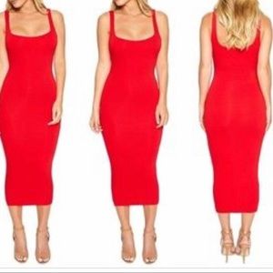 Naked wardrobe red midi dress Brand new ,never worn